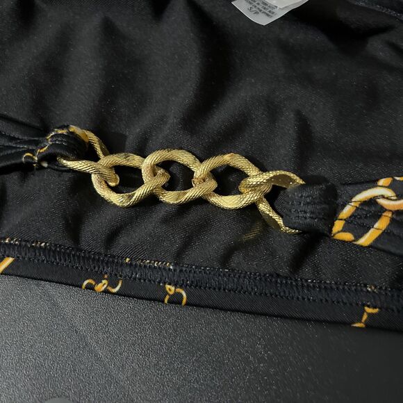 Victoria's Secret Black Chains Equestrian Swim Bottom Small Women's - Picture 5 of 6